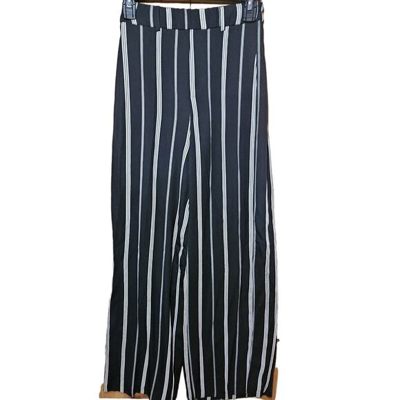 Bershka Black Striped Pull on Dress Pants Size Medium - Picture 1 of 3